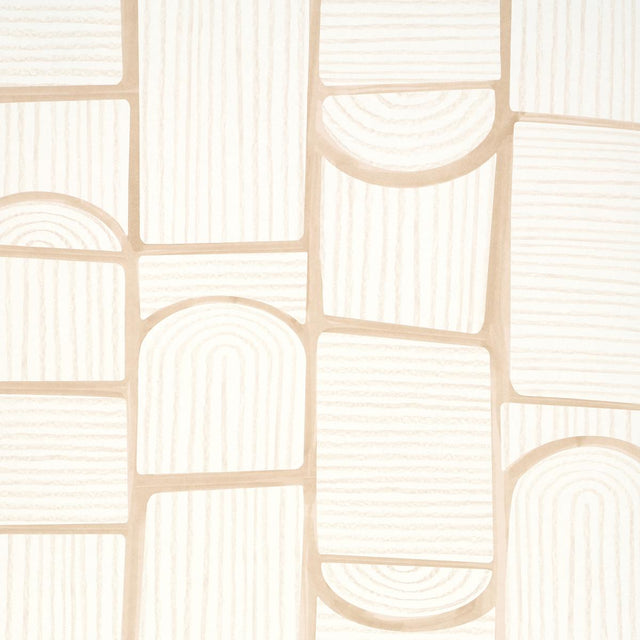 Schumacher Backdrop X Schumacher Bloomsbury Warm White Wallpaper