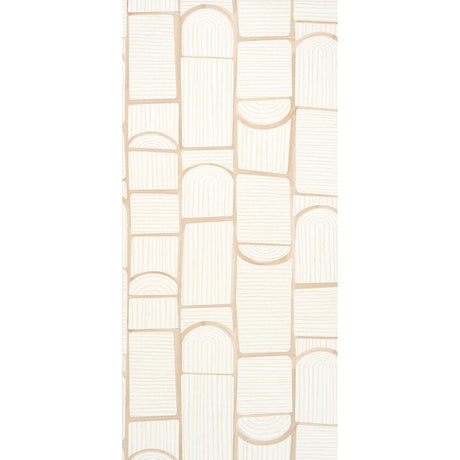 Schumacher Backdrop X Schumacher Bloomsbury Warm White Wallpaper