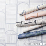 Schumacher Backdrop X Schumacher Bloomsbury Slate Wallpaper