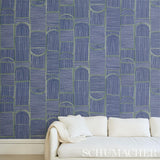 Schumacher Bloomsbury Deep Navy Wallpaper