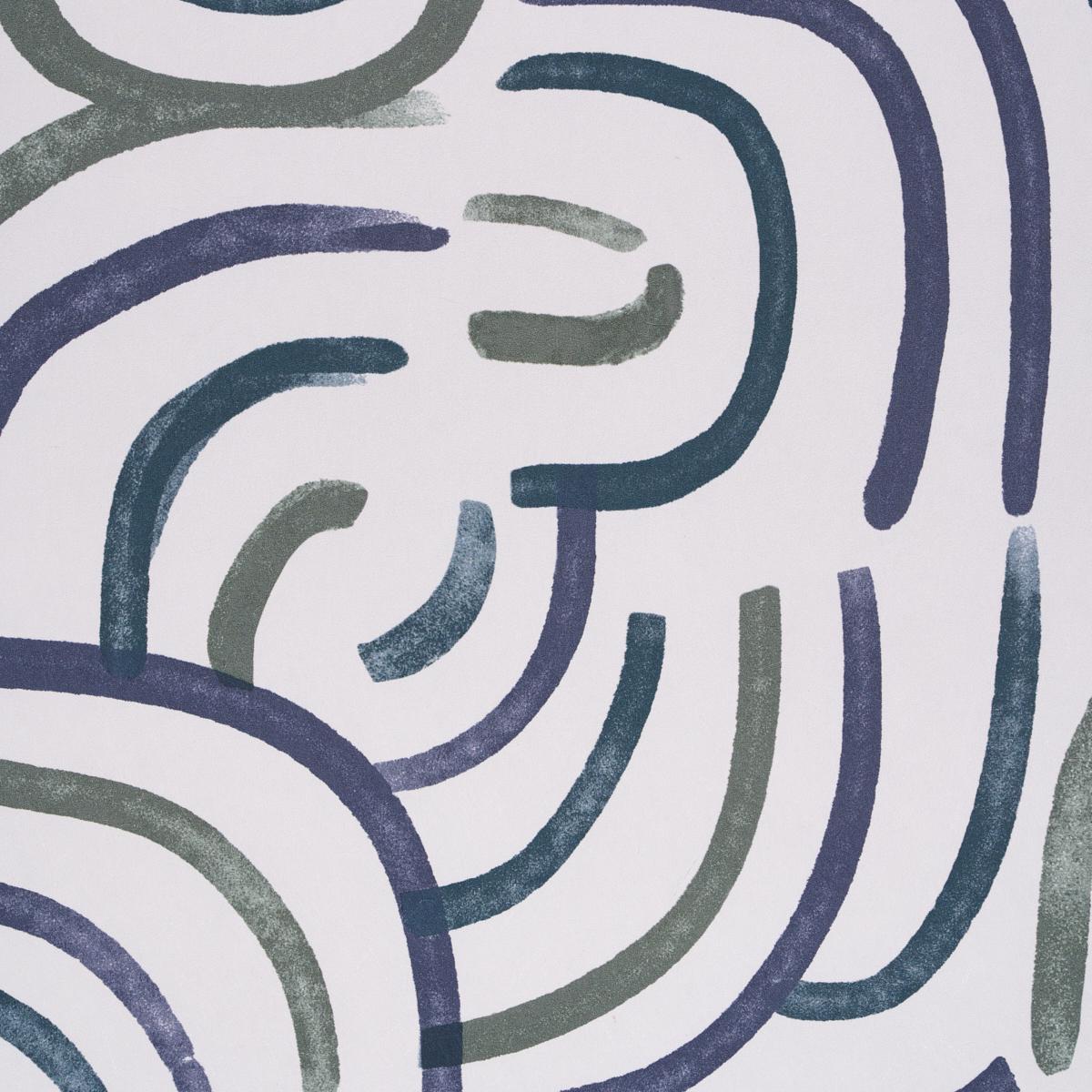 Schumacher Backdrop X Schumacher New Beat Blue & Green Wallpaper