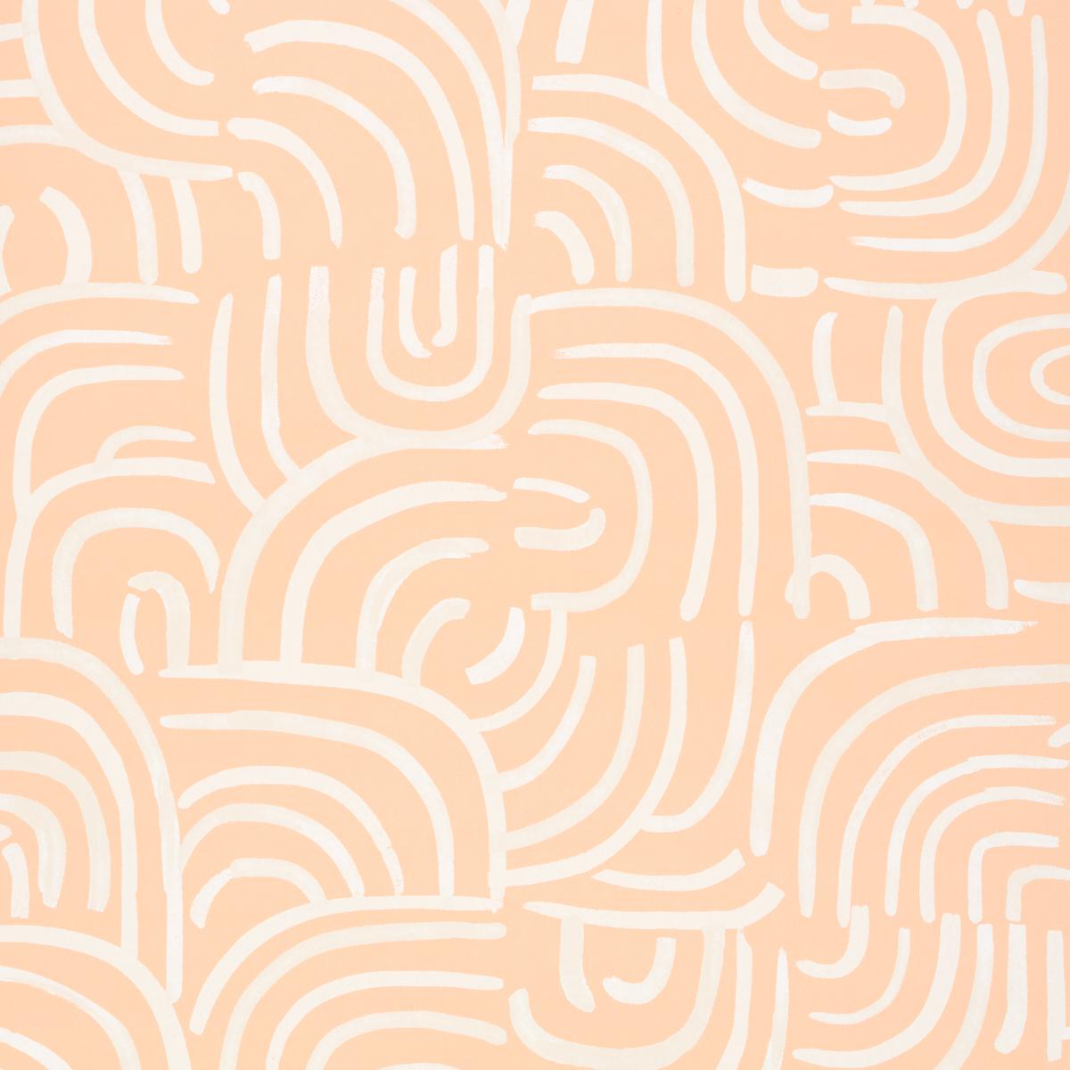 Schumacher Backdrop X Schumacher New Beat Light Peach Wallpaper