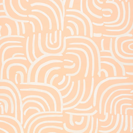 Schumacher Backdrop X Schumacher New Beat Light Peach Wallpaper