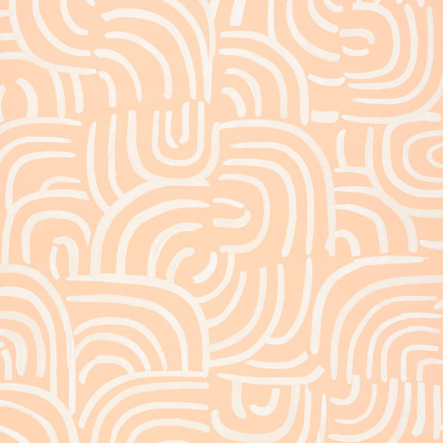 Schumacher Backdrop X Schumacher New Beat Light Peach Wallpaper