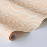 Schumacher Backdrop X Schumacher New Beat Light Peach Wallpaper