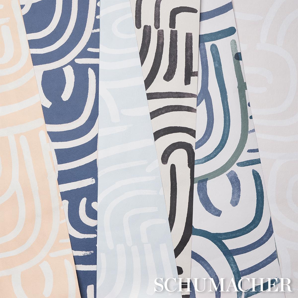 Schumacher Backdrop X Schumacher New Beat Light Peach Wallpaper