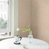 Schumacher New Beat Light Peach Wallpaper