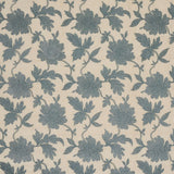 Schumacher Moon Garden Embroidery Blue Fabric