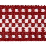 Schumacher Marta Tape Indoor/Outdoor Red Trim