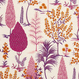 Schumacher Pandora Embroidery Aubergine Fabric