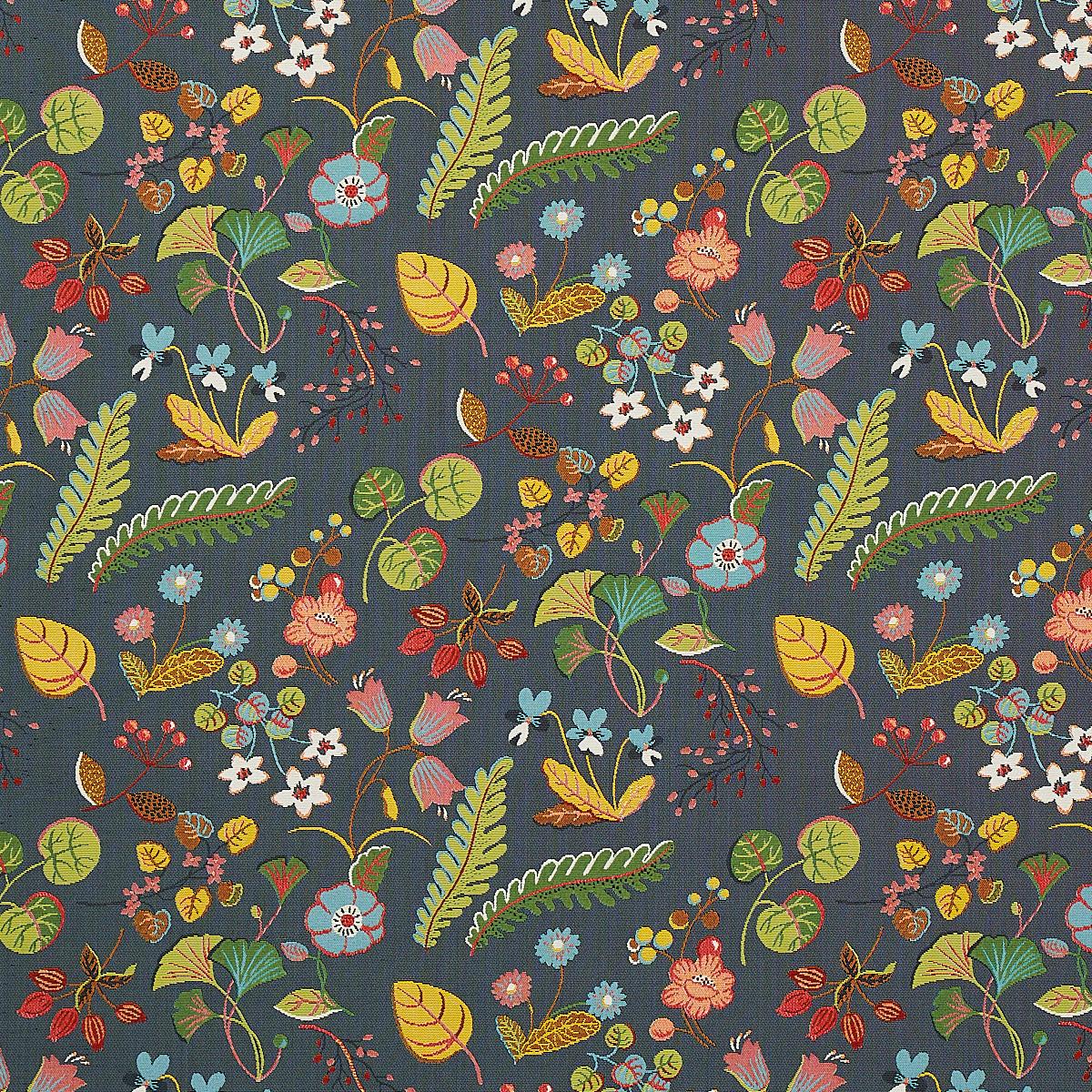 Schumacher Botanica Indoor/Outdoor Charcoal Fabric
