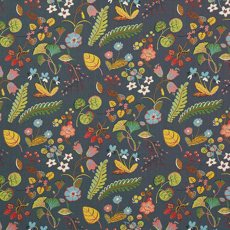 Schumacher Botanica Indoor/Outdoor Charcoal Fabric