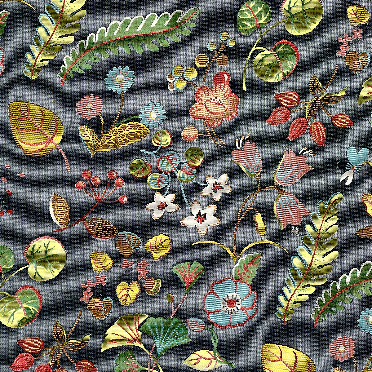 Schumacher Botanica Indoor/Outdoor Charcoal Fabric