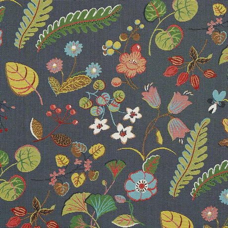Schumacher Botanica Indoor/Outdoor Charcoal Fabric