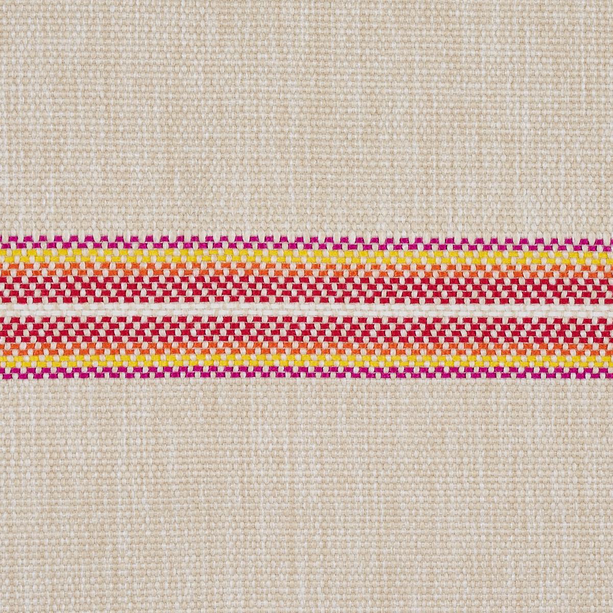 Schumacher Garden Stripe Indoor/Outdoor Red Fabric