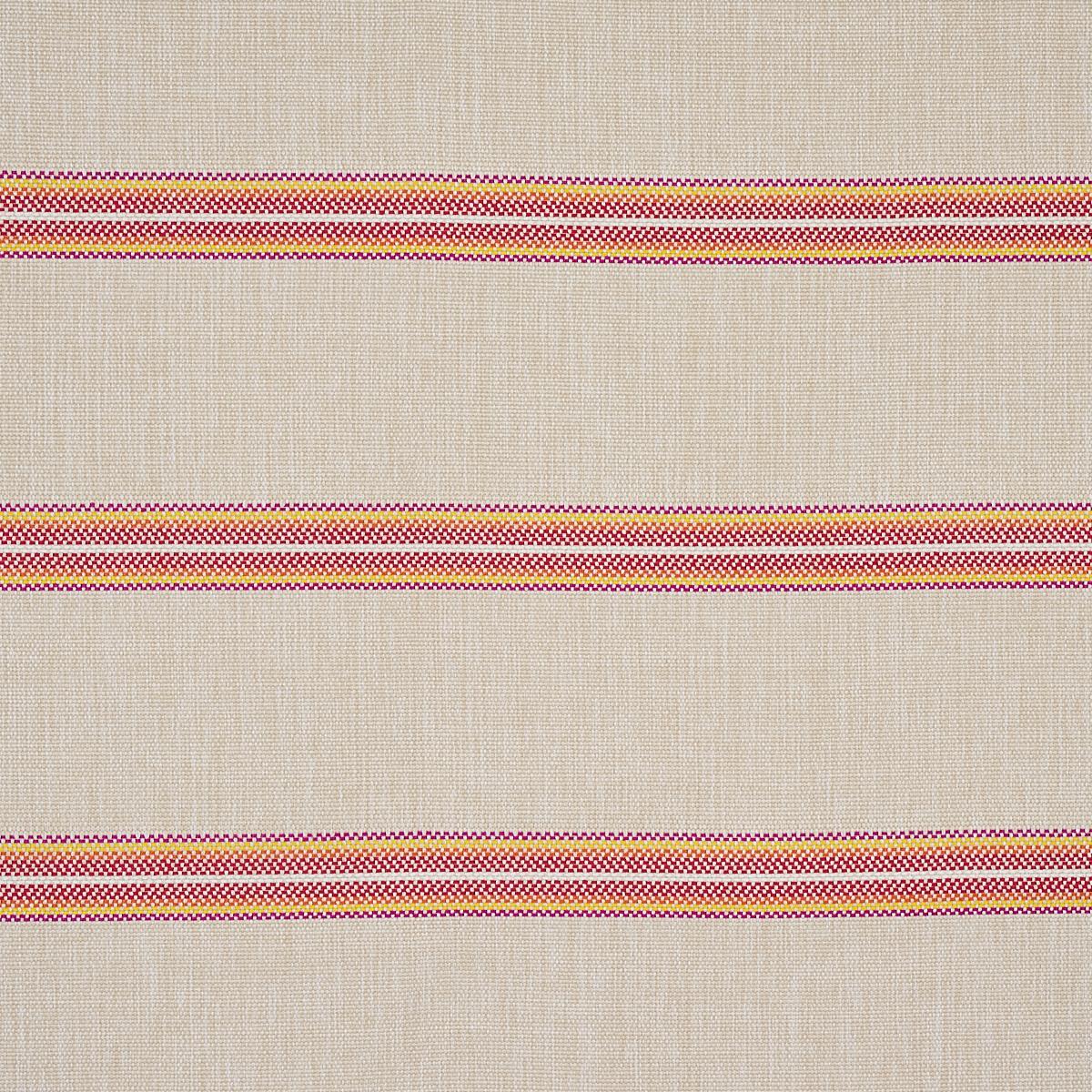 Schumacher Garden Stripe Indoor/Outdoor Red Fabric