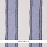 Schumacher Senita Stripe Sheer Blue Fabric