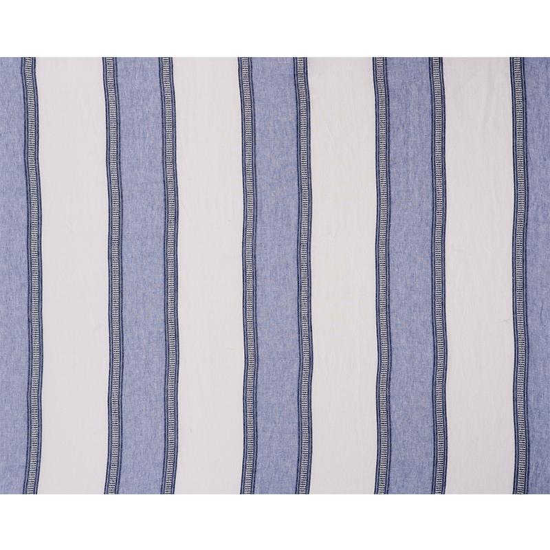 Schumacher Senita Stripe Sheer Blue Fabric