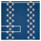 Schumacher Chamizal Embroidery Blue & Red Fabric