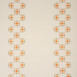 Schumacher Chamizal Embroidery Orange & Pink Fabric