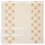 Schumacher Chamizal Embroidery Orange & Pink Fabric