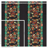 Schumacher Lotan Dragon Embroidery Black Fabric