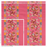 Schumacher Lotan Dragon Embroidery Pink Fabric