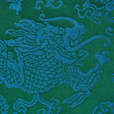 Schumacher Ruan Dragon Damask Emerald Fabric