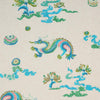 Schumacher Hanlun Dragon Embroidery Natural Fabric