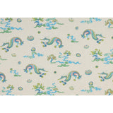 Schumacher Hanlun Dragon Embroidery Natural Fabric