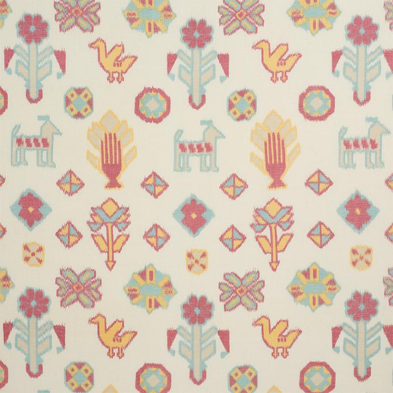 Schumacher Chuska Warp Print Multi Fabric
