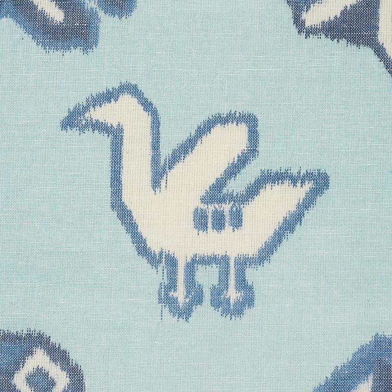 Schumacher Chuska Warp Print Blue Fabric