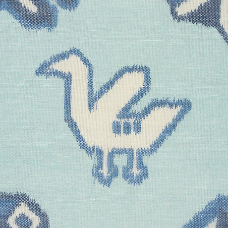 Schumacher Chuska Warp Print Blue Fabric