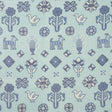 Schumacher Chuska Warp Print Blue Fabric