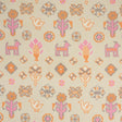 Schumacher Chuska Warp Print Pink & Orange Fabric