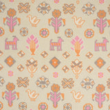 Schumacher Chuska Warp Print Pink & Orange Fabric