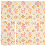 Schumacher Chuska Warp Print Pink & Orange Fabric