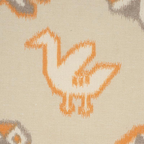 Schumacher Chuska Warp Print Pink & Orange Fabric