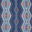 Schumacher Bayeta Embroidery Blue & Red Fabric