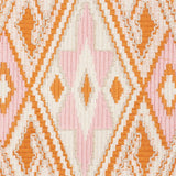 Schumacher Bayeta Embroidery Pink & Orange Fabric