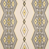 Schumacher Bayeta Embroidery Yellow & Neutral Fabric