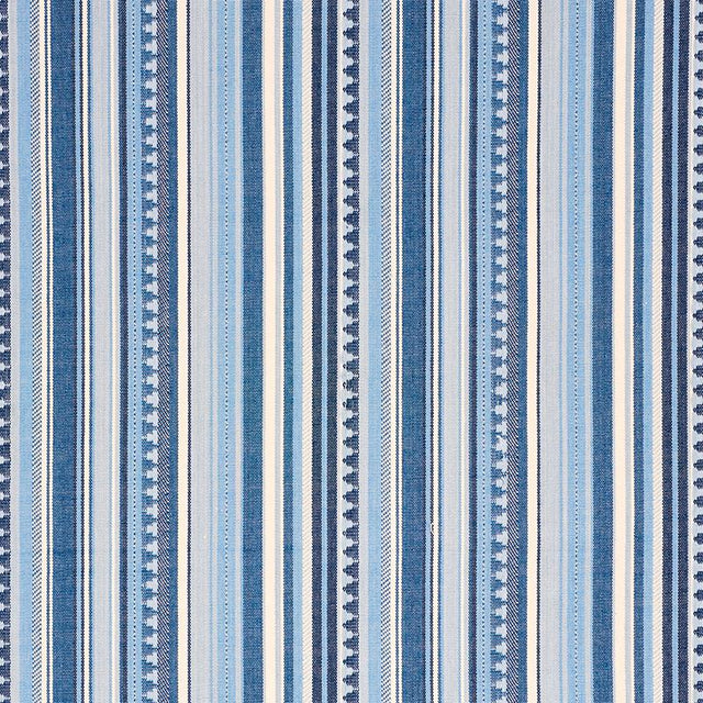 Schumacher Zuni Stripe Blue Fabric