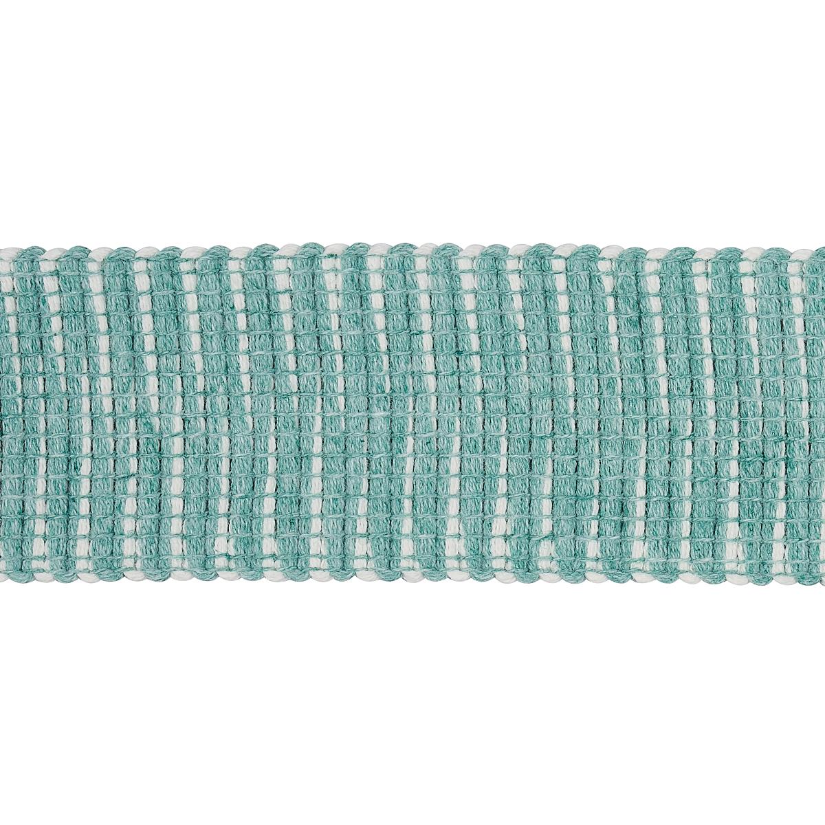 Schumacher Pierce Tape Indoor/Outdoor Aqua Trim