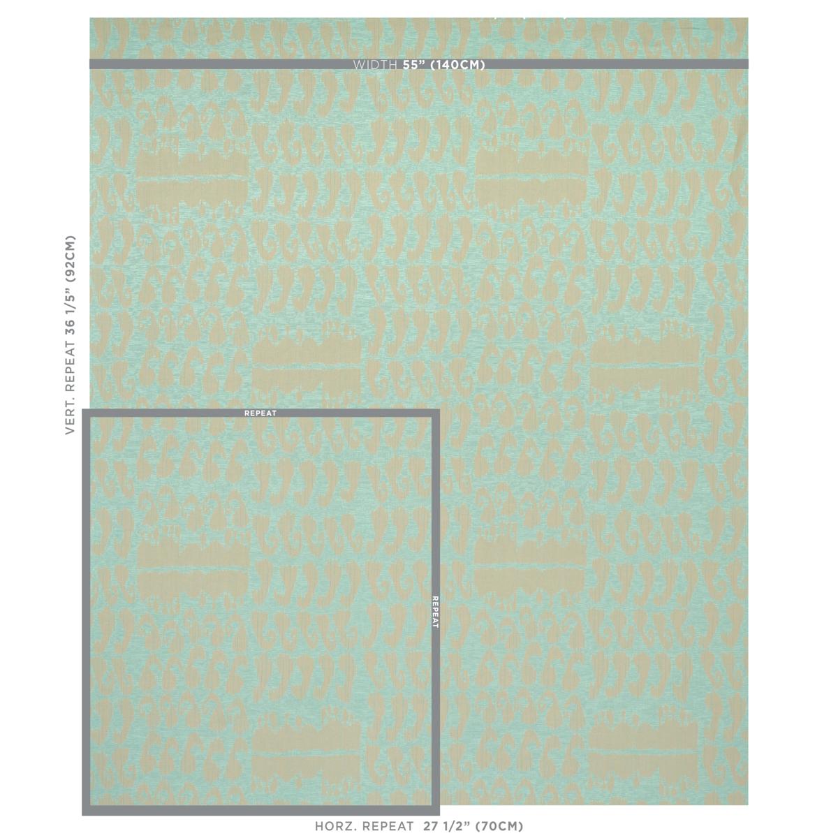 Schumacher Nallamala Fabric Ocean Fabric