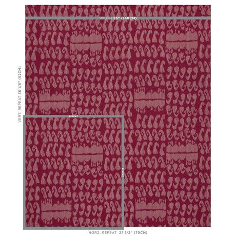Schumacher Nallamala Fabric Garnet Fabric
