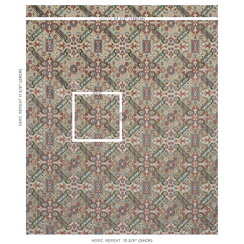 Schumacher Tiraz Velvet Multi Fabric