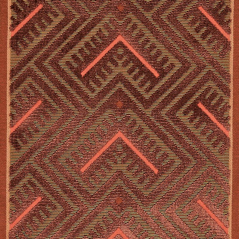 Schumacher Parvin Velvet Copper Fabric