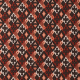 Schumacher Sasha Diamond Ikat Terracotta Fabric