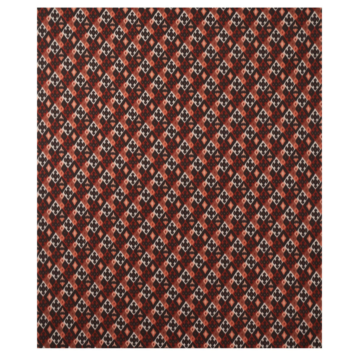 Schumacher Sasha Diamond Ikat Terracotta Fabric