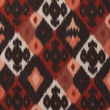 Schumacher Sasha Diamond Ikat Terracotta Fabric